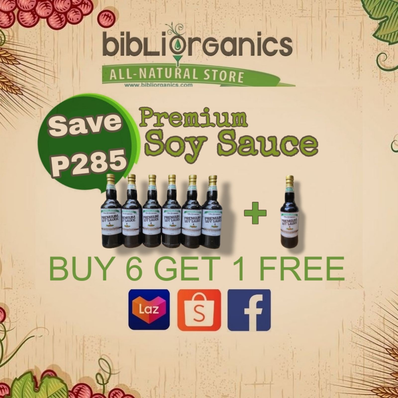 Premium Soy Sauce 6+1 Promo | Naturally Fermented & No MSG