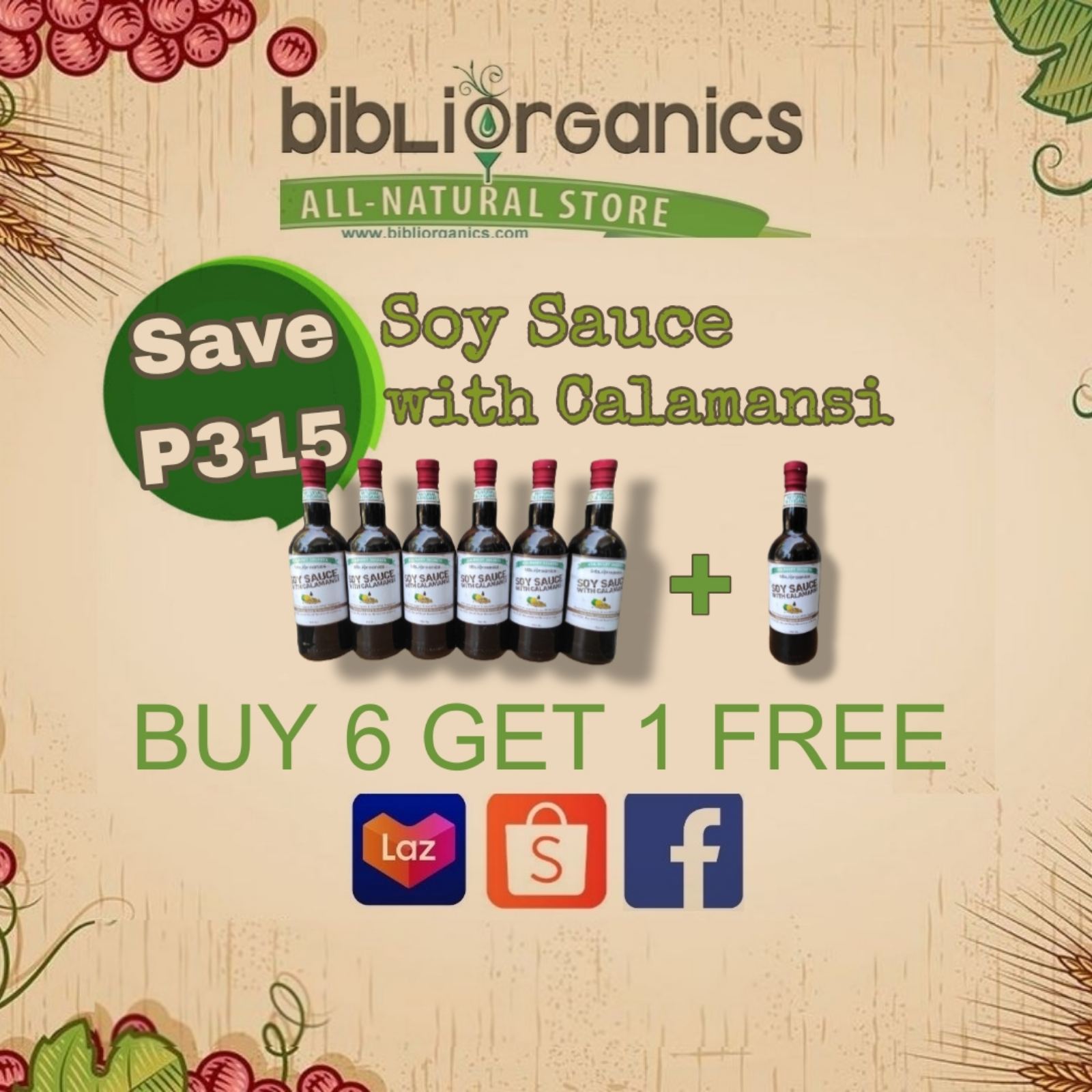 Soy Sauce with Calamansi 6+1 Promo | Naturally Fermented & No MSG