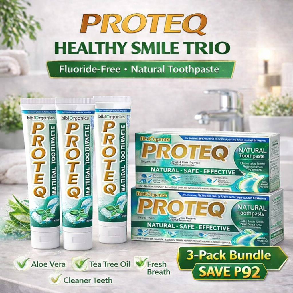 PROTEQ Healthy Smile TRIO — Fluoride-Free Natural Toothpaste Bundle (3-Pack)
